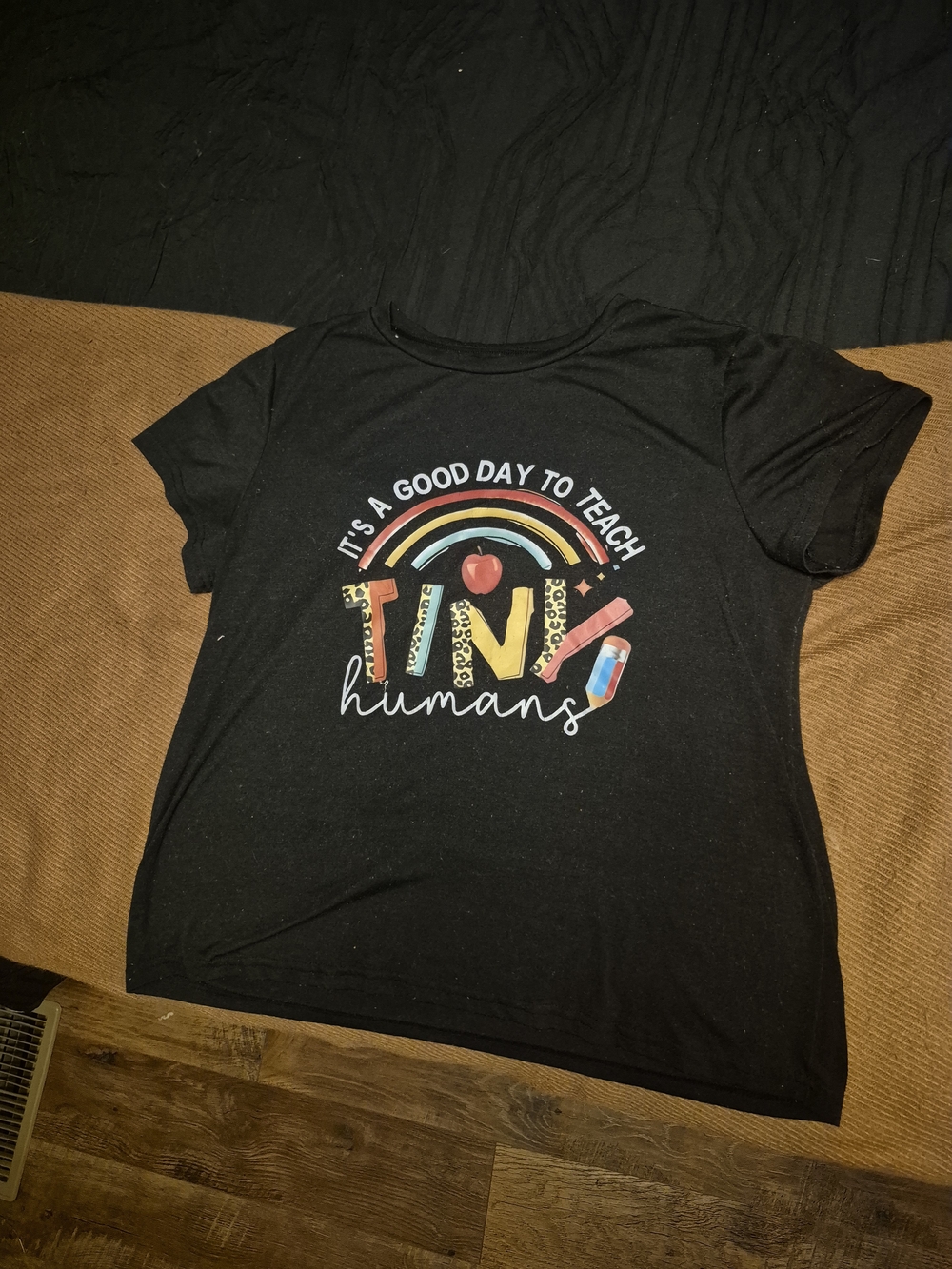 Black 'It's a Good Day to Teach Tiny Humans' Graphic Tee